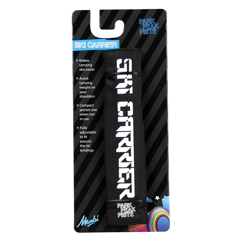 Manbi Adjustable Ski Carrier - Black White
