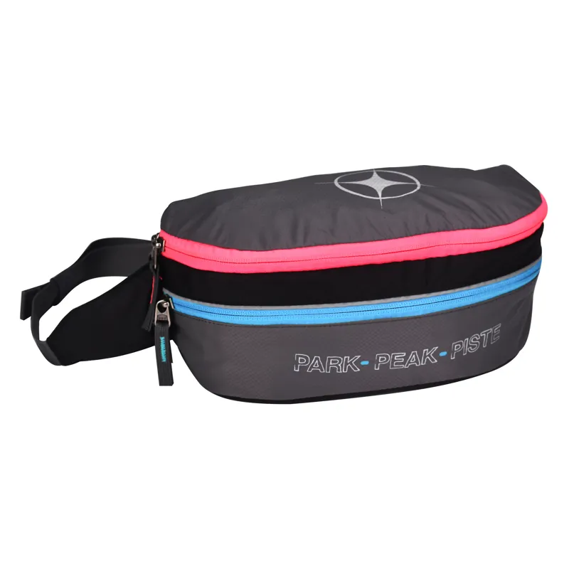 Manbi 2 in 1 Back Pack or Bum Bag - Rock Grey Blue Pink-1