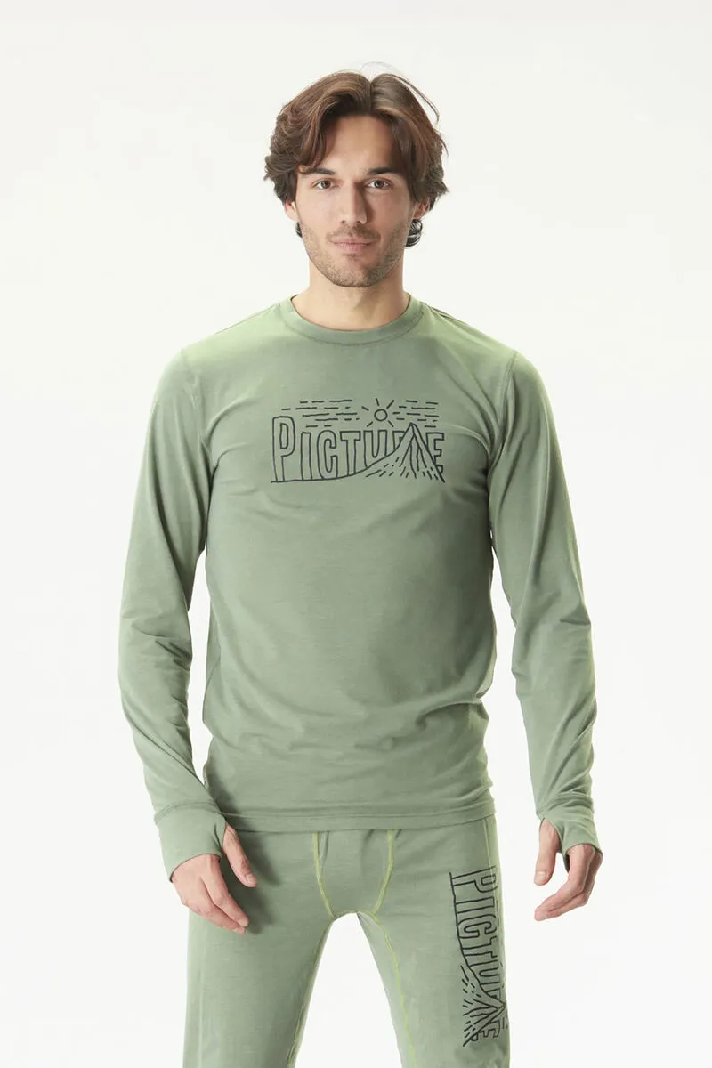 Picture Nangha Mens Baselayer Top - Laurel Green-2