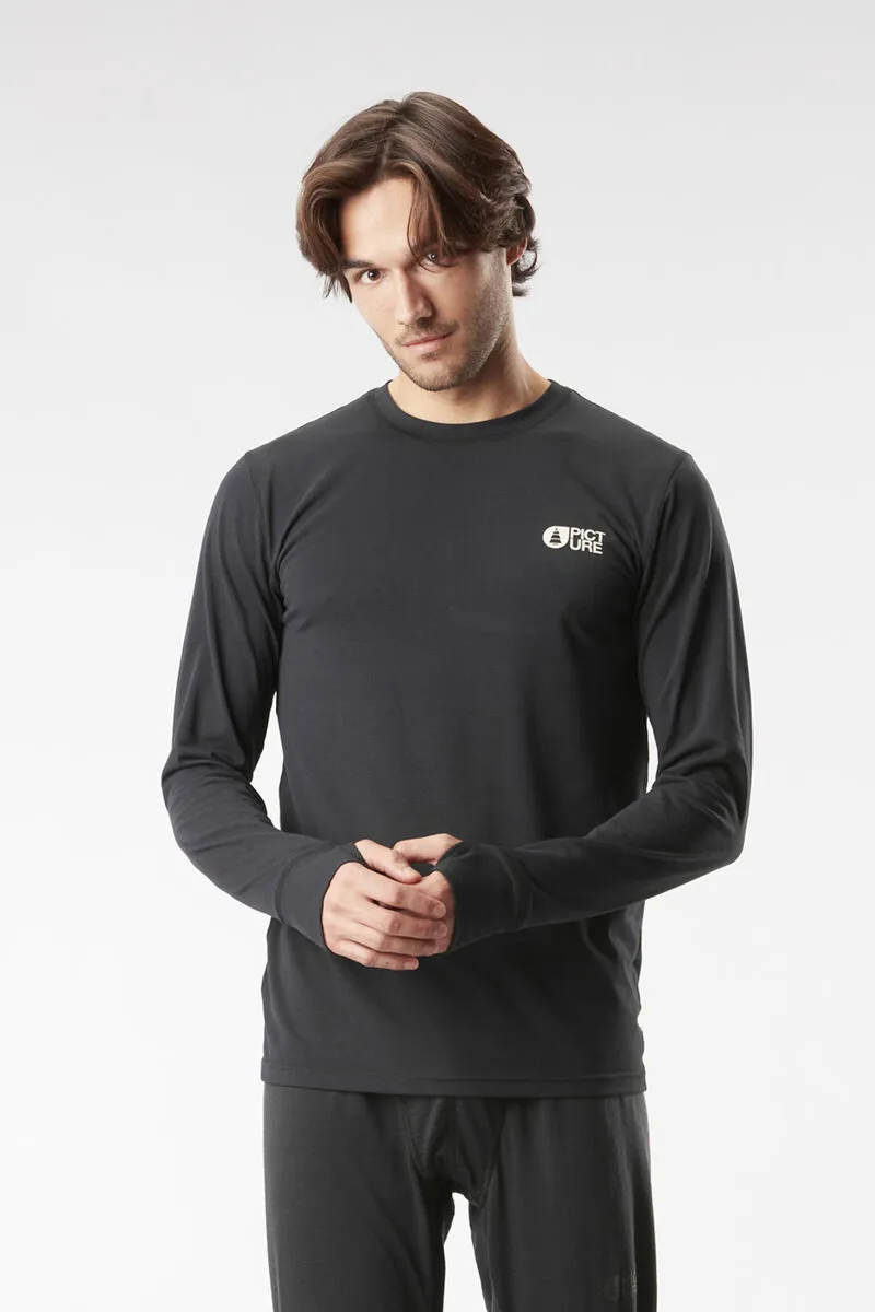 Picture Nangha Mens Baselayer Top - Black-2