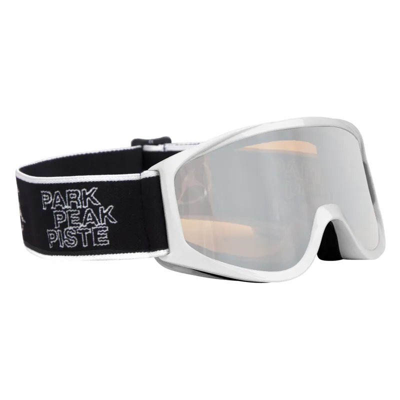 Manbi Zoom Junior Ski Goggles - White and Silver