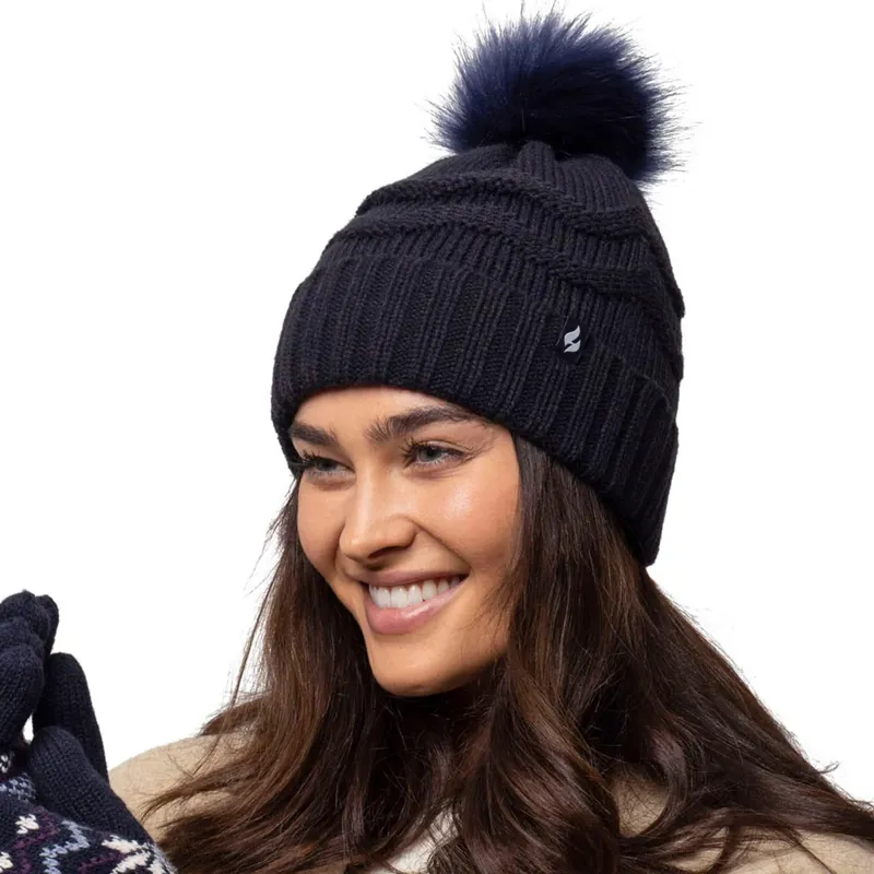 Heat Holders Cotsworld Womens Pom Pom Hat - Navy