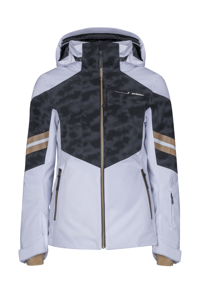 Stockli Performance Womens Ski Jacket - White/Black