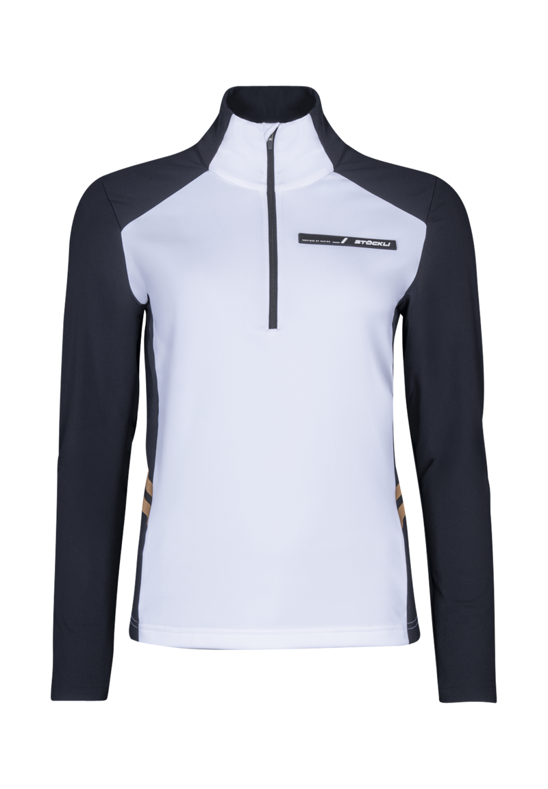 Stockli Performance Half Zip Womens Midlayer - White/Black