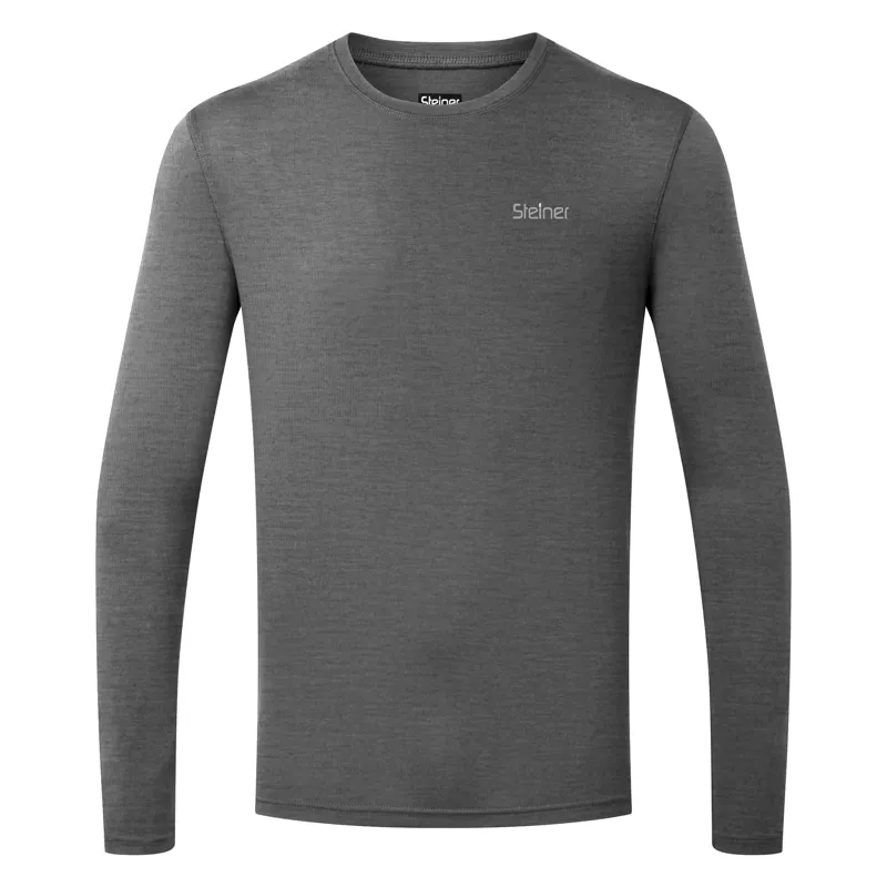 Steiner Mens Merino Mix Thermal Base Layer Top - Charcoal