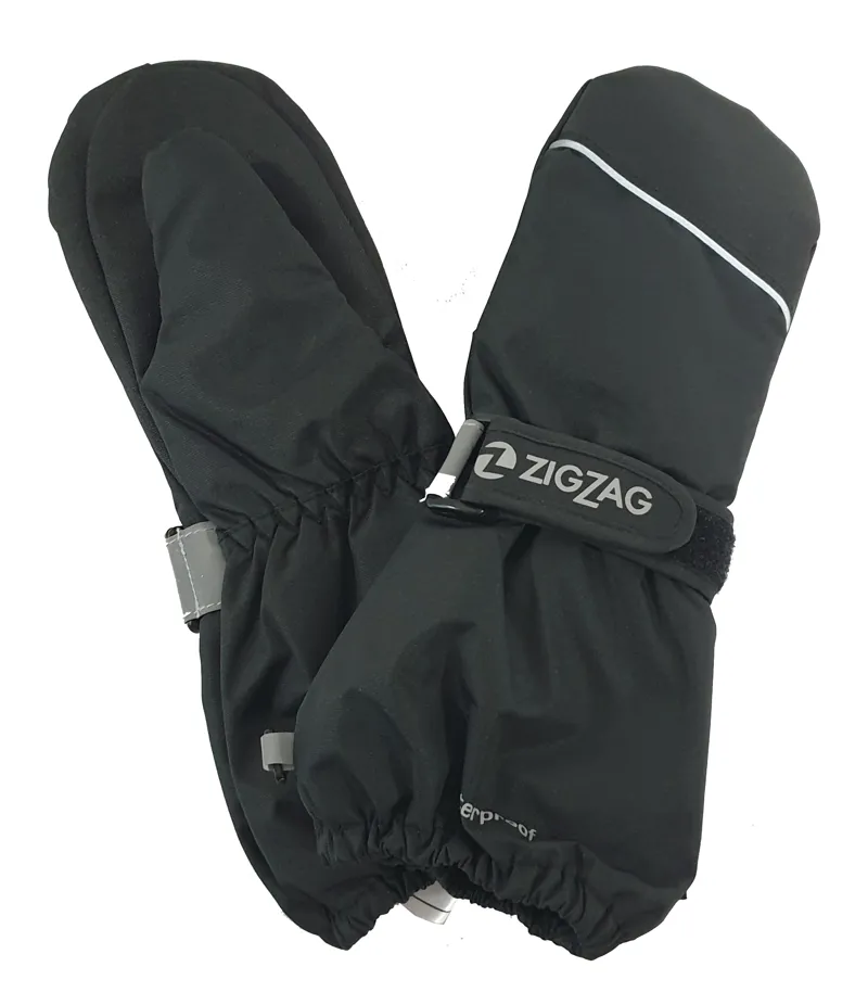 ZigZag Shild Junior Mittens in Black