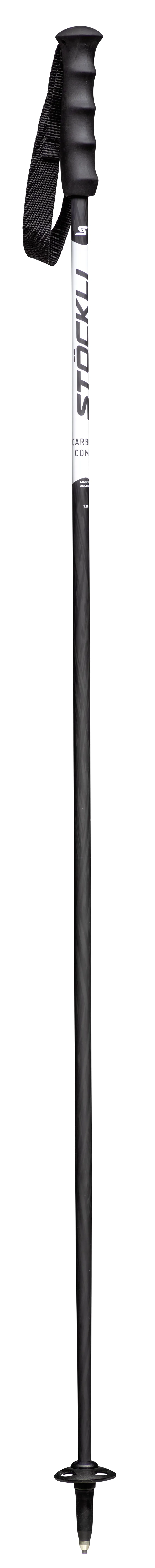 Stockli Carbon Comp Ski Poles - Black White