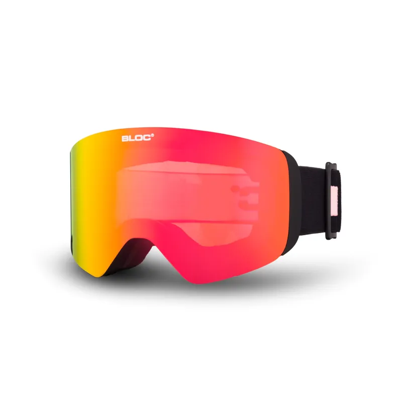 Bloc Thirty-Five Ski Goggles - Black with Red Mirror Lens
