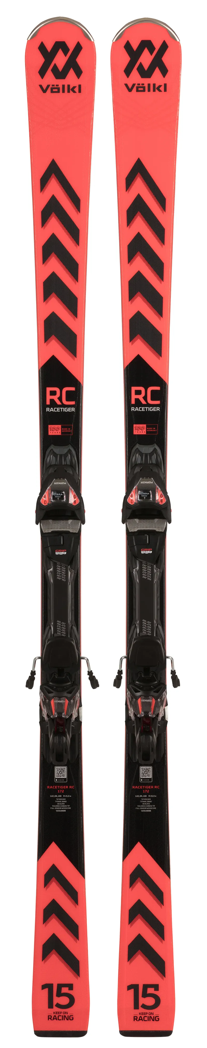 Volkl Racetiger RC Red with Vmotion 10GW Bindings