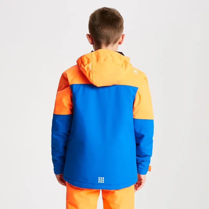 Dare2b Aviate Kids Ski Jacket in Oxford Blue/Orange-4