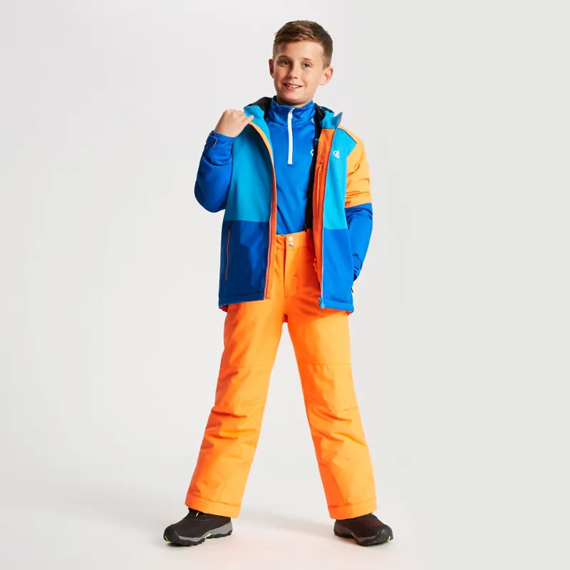 Dare2b Aviate Kids Ski Jacket in Oxford Blue/Orange-5