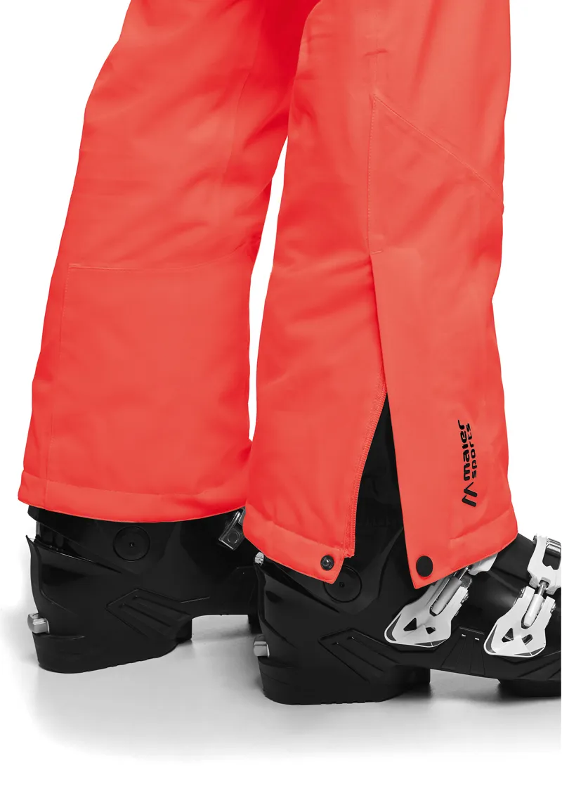 Maier Coral Womens Ski Pants in Fiery Coral-3