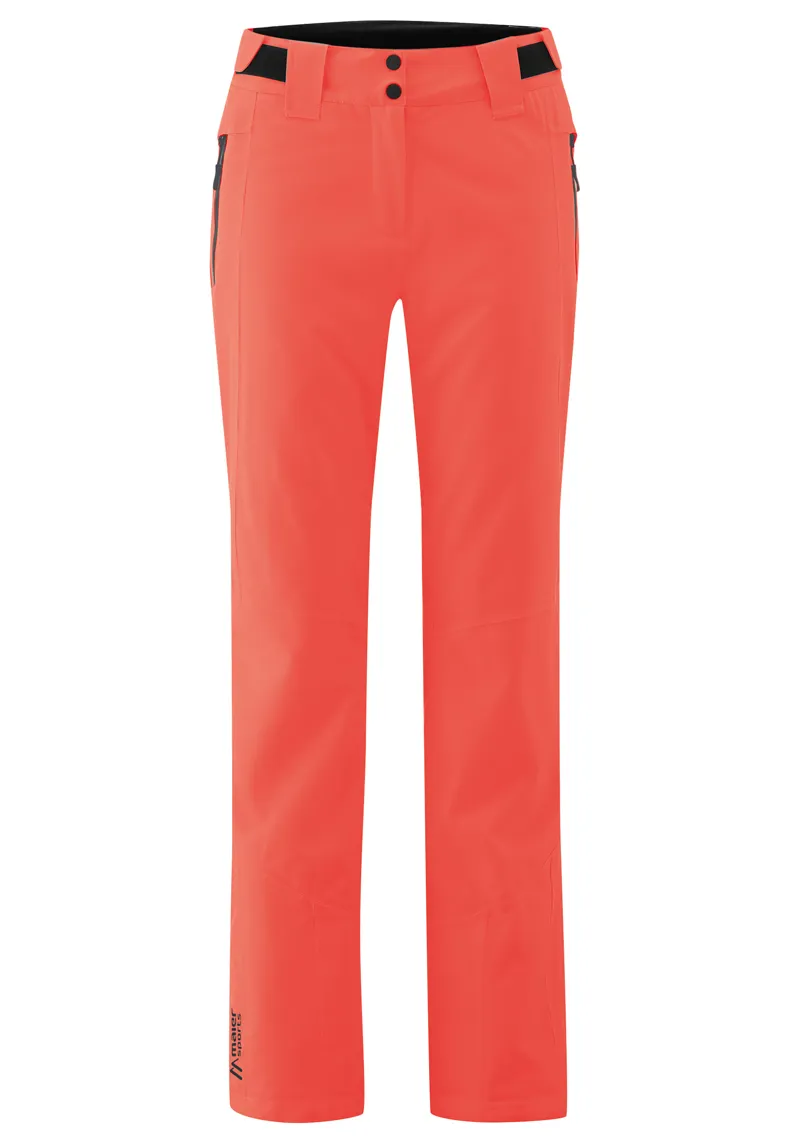 Maier Coral Womens Ski Pants in Fiery Coral