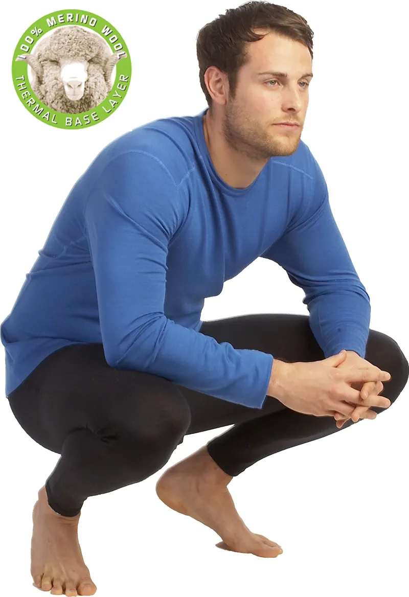 Steiner Merino 260g Mens Thermal Vest Base Layer in Steel Blue