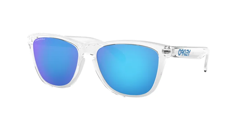 Oakley Frogskins Sunglasses Crystal - Prizm Sapphire Lens
