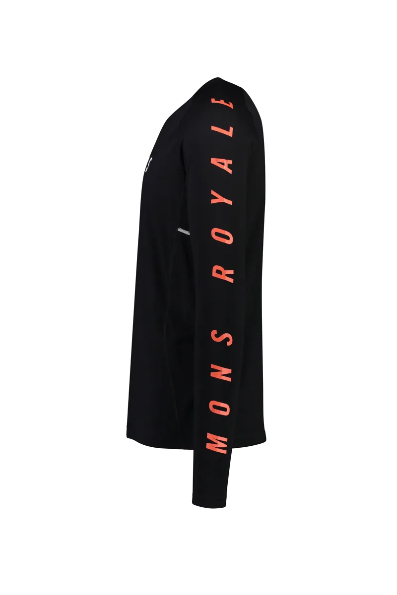 Mons Royale Mens Olympus 3 Merino Baselayer Top in Black-2