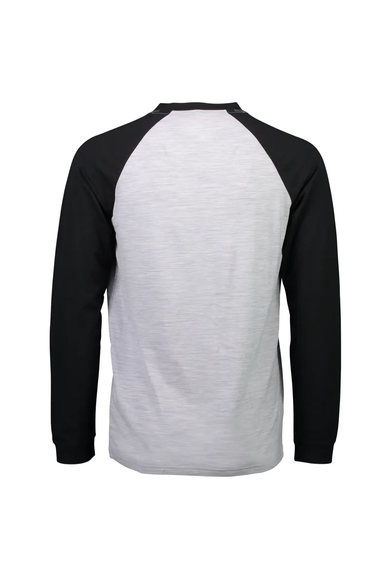 Mons Royale Mens Icon Raglan Merino Baselayer Top in Black/Grey-1