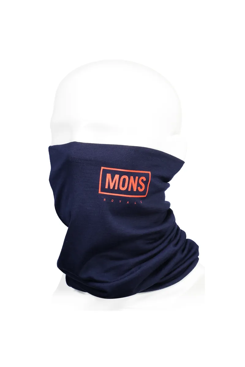 Mons Royale Double Up Merino Neck Warmer in Navy Blue