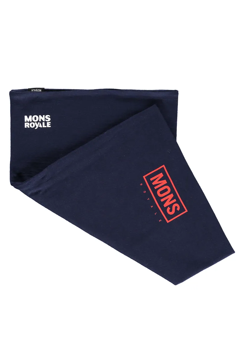 Mons Royale Double Up Merino Neck Warmer in Navy Blue-1