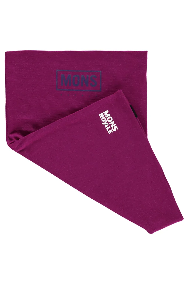 Mons Royale Double Up Merino Neck Warmer in Pino Purple-1