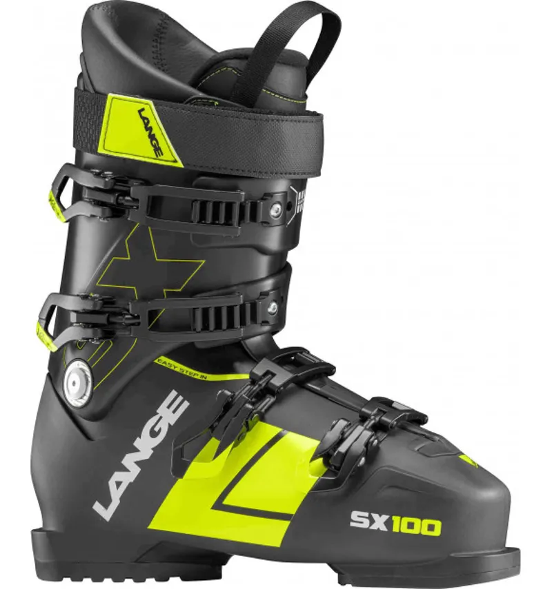 Lange SX 100 Mens Ski Boots in Black/Yellow