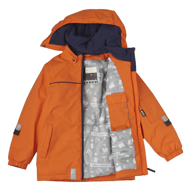 Lego Tec Johannes 601 Kids Ski Jacket in Peach Orange-2