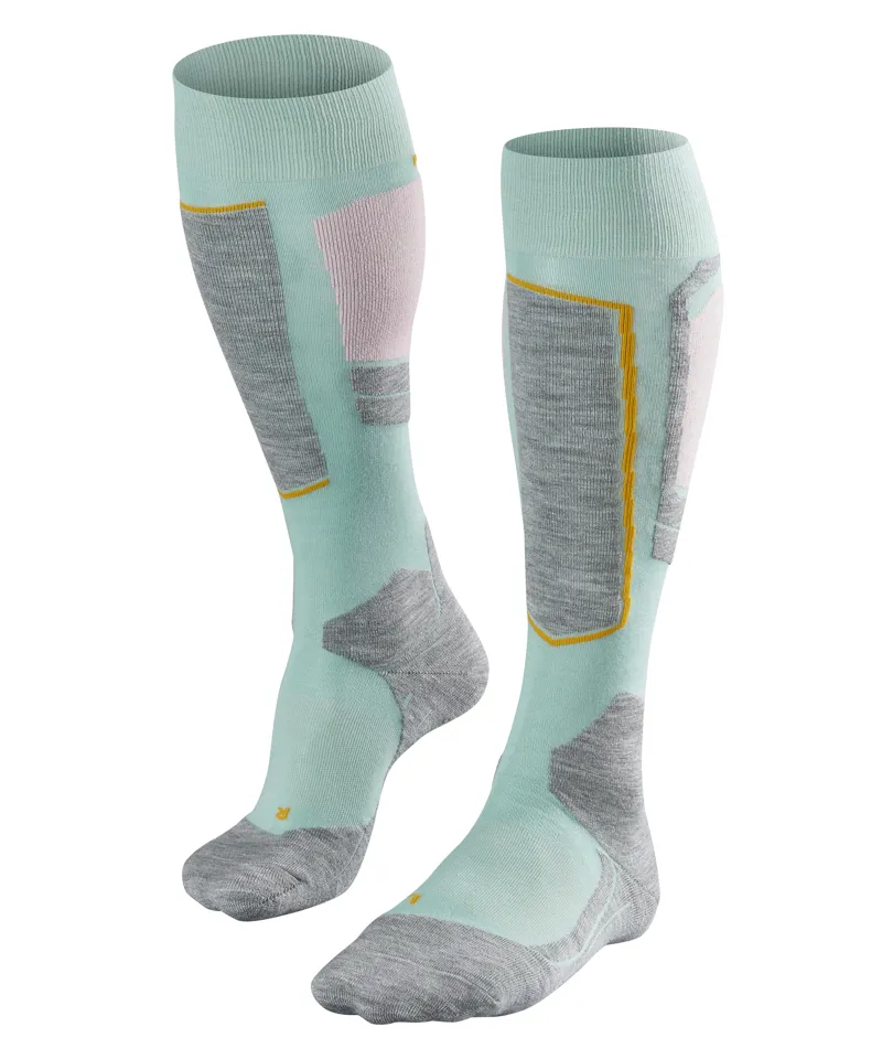 Falke SK4 Womens Technical Ski Socks in Austerity Aqua Green