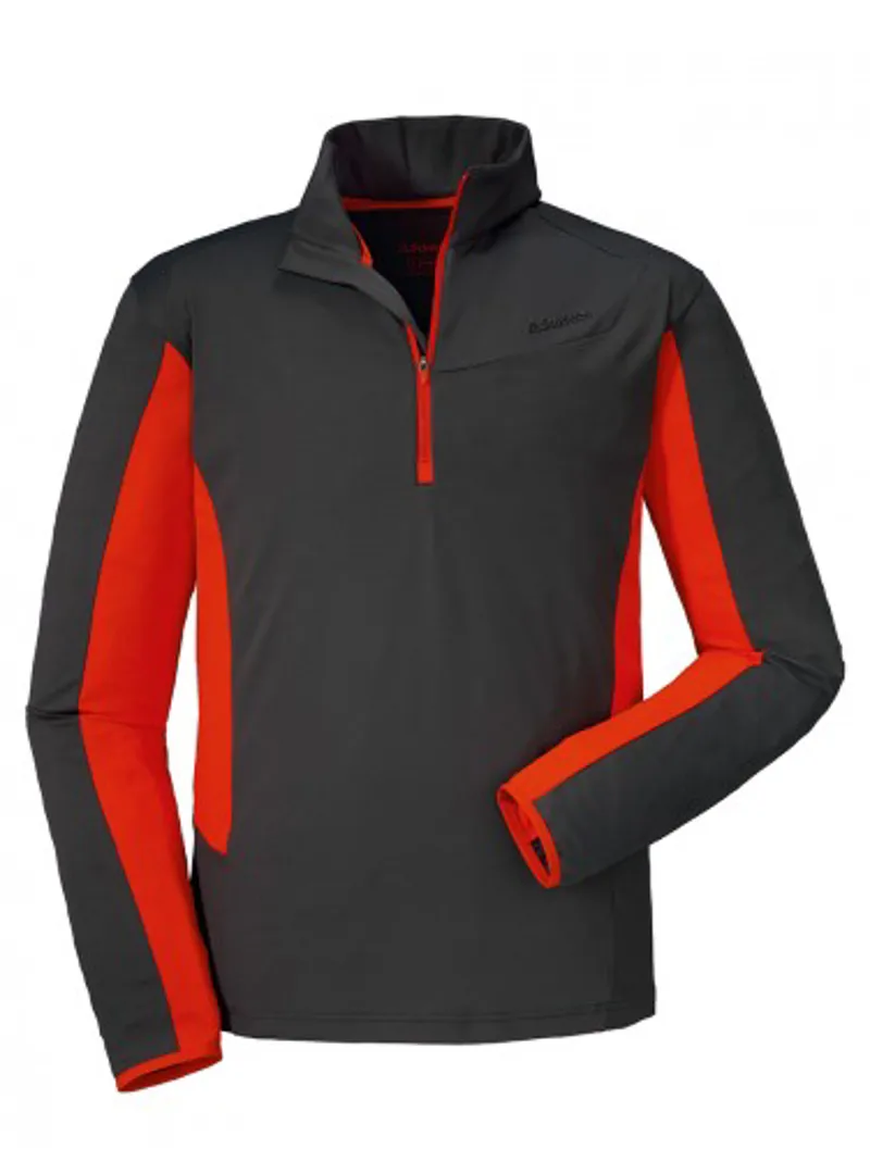 Schoffel Gmund Mens Thermal Baselayer Top In Black Red Ski Shop