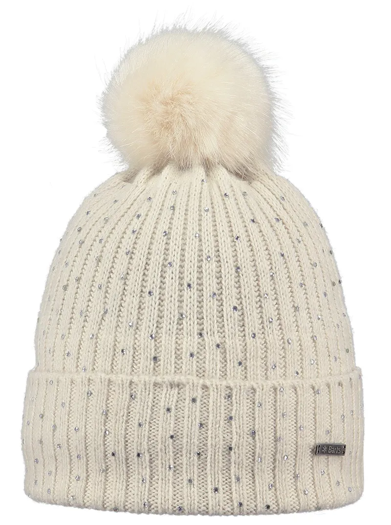 Barts Splendor Beanie Hat in Cream