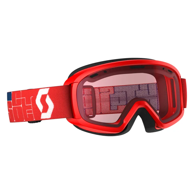 Scott Witty Junior Ski Goggles In Red With Amplifier Lens