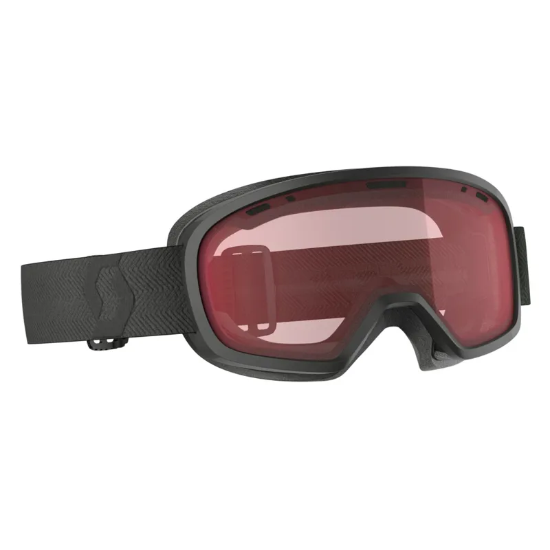 Scott Muse Pro OTG Ski Goggles in Black with Enhancer Red Chrome Lens