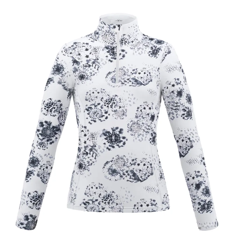 Poivre Blanc Womens Print Midlayer in Black/White