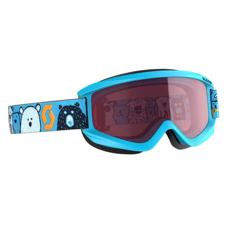 Scott Junior Agent Ski Goggles in Blue with Enhancer Red Lens
