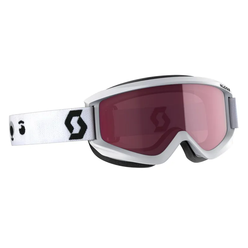 Scott Junior Agent Ski Goggles in White with Enhancer Red Lens