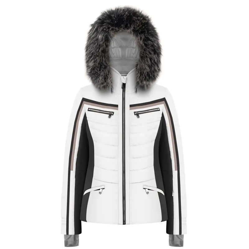 Poivre Blanc Linda Womens Ski Jacket in Black/White