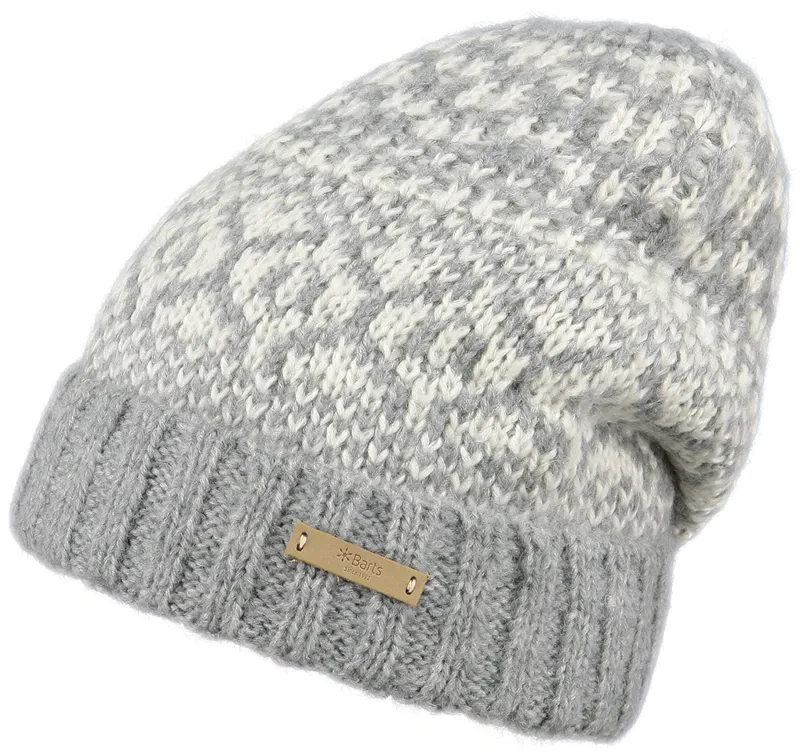 Barts Piave Beanie Hat in Heather Grey