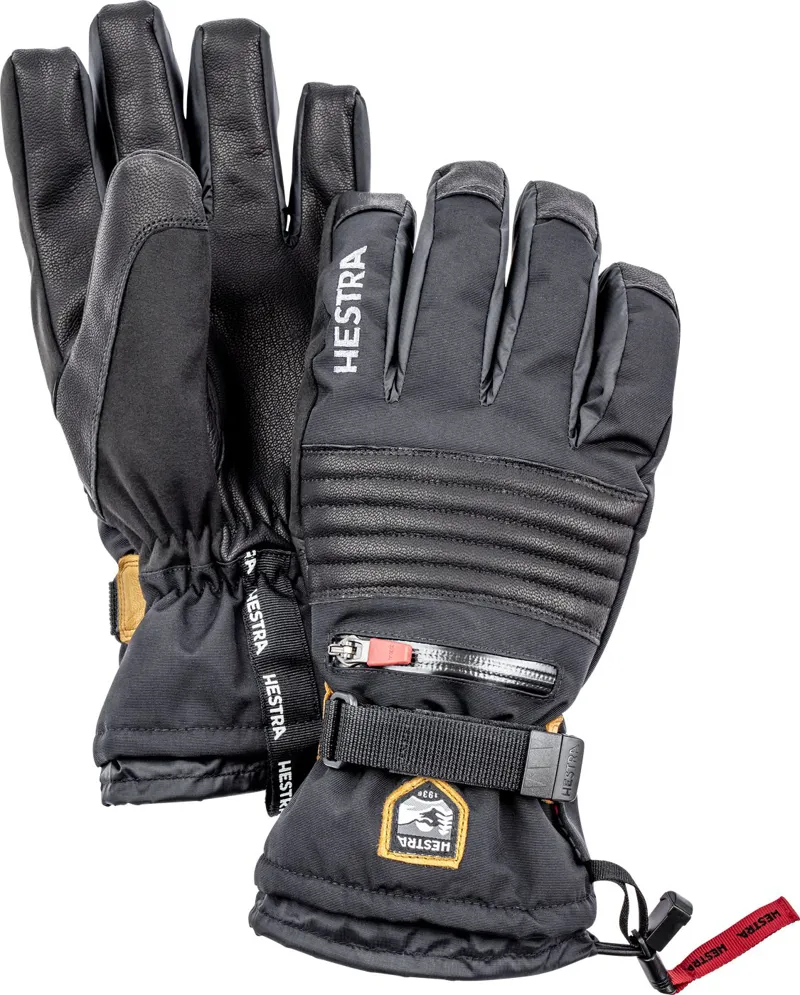 Hestra All Mountain Czone Mens Ski Gloves In Black The Ski Shop