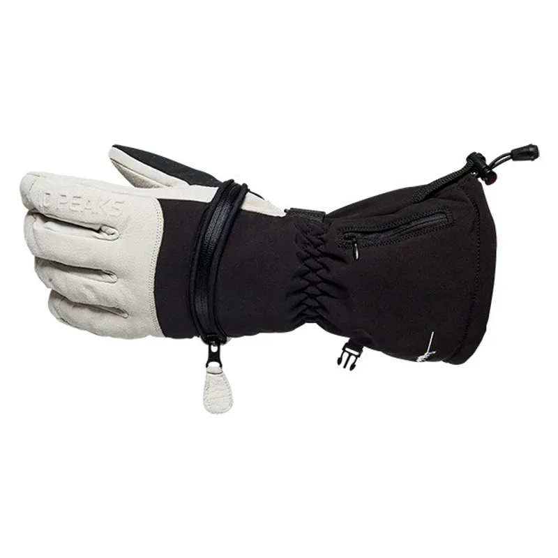 10 Peaks Mount Little Unisex Ski Gloves in Black/White-1