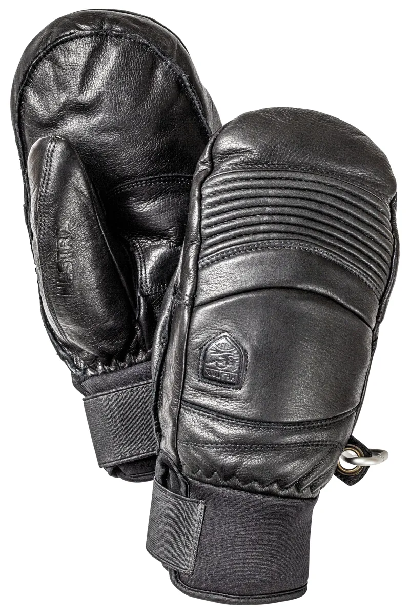 Hestra Leather Fall Line Mens Ski Mittens In Black