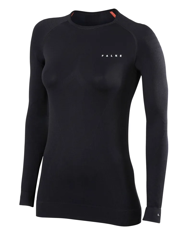Falke LS Tight Womens Thermal Base Layer Top In Black