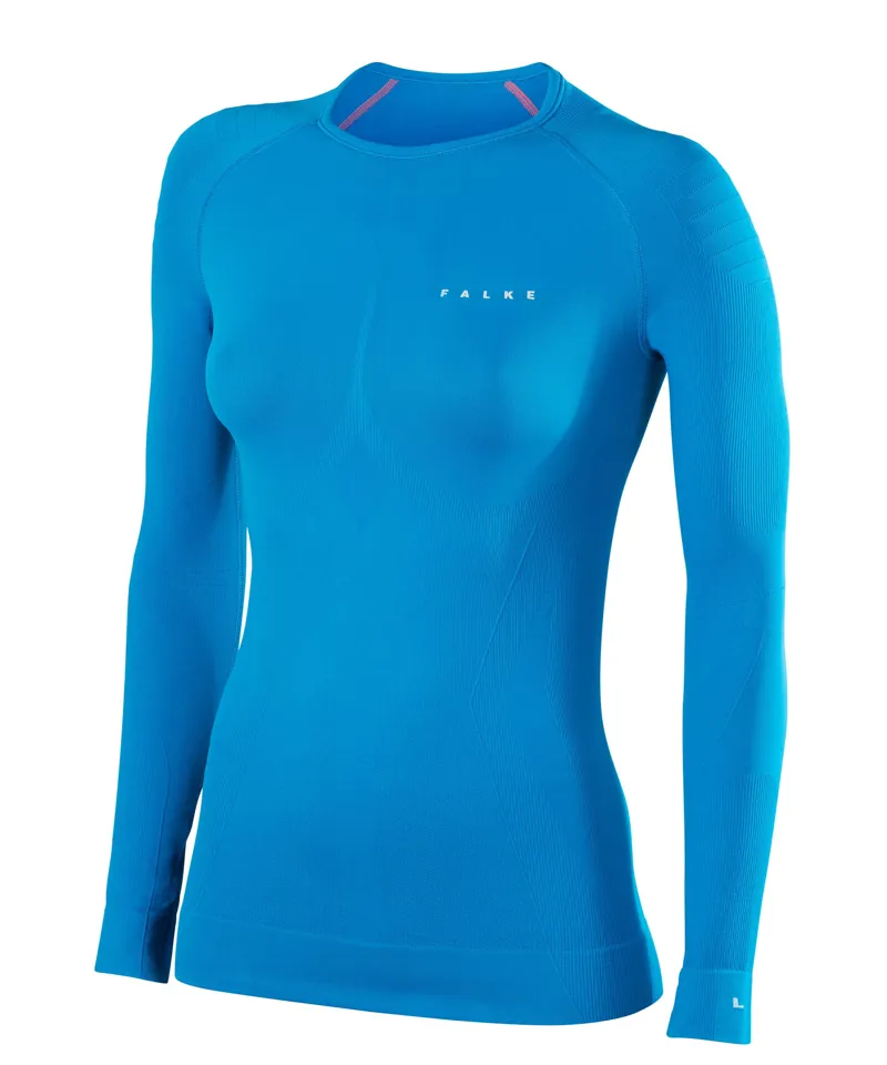 Falke LS Tight Womens Thermal Base Layer Top In Kingfisher Blue