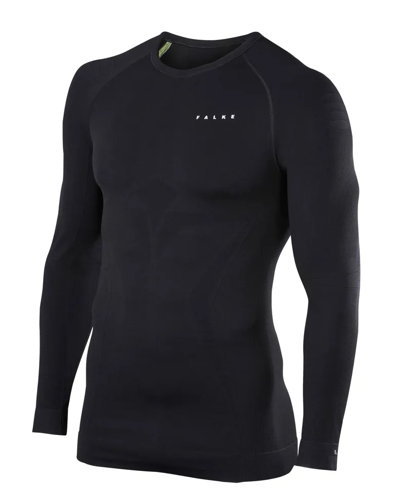 Falke LS Tight Fit Mens Thermal Baselayer Top In Black