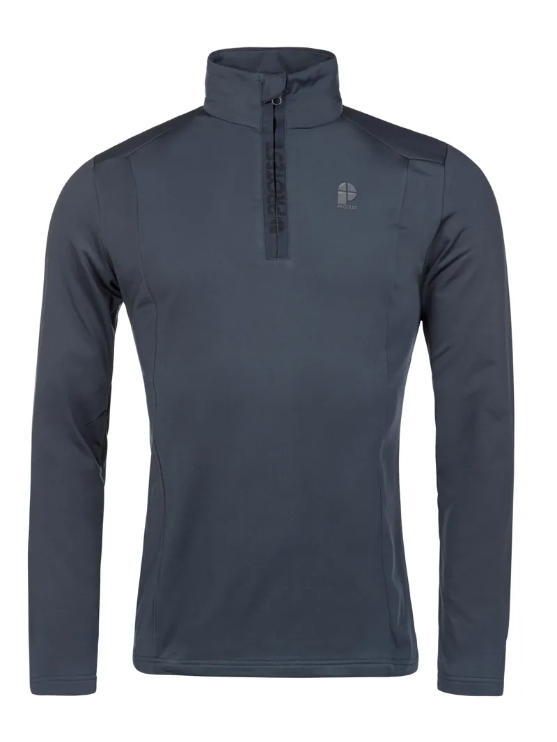 Protest Willowy Stretch 1/4 Zip Mens Fleece Top In Navy Blue
