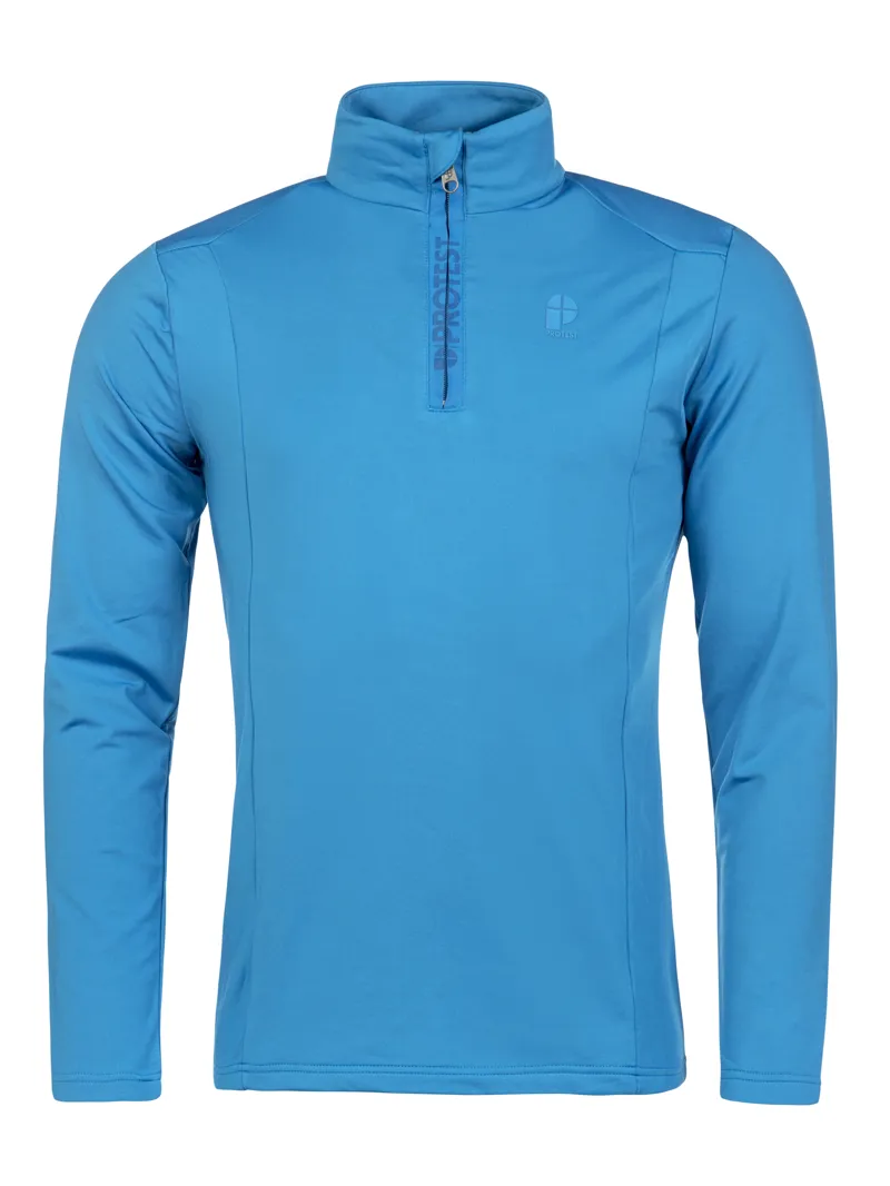 Protest Willowy Stretch 1/4 Zip Mens Fleece Top In Marlin Blue