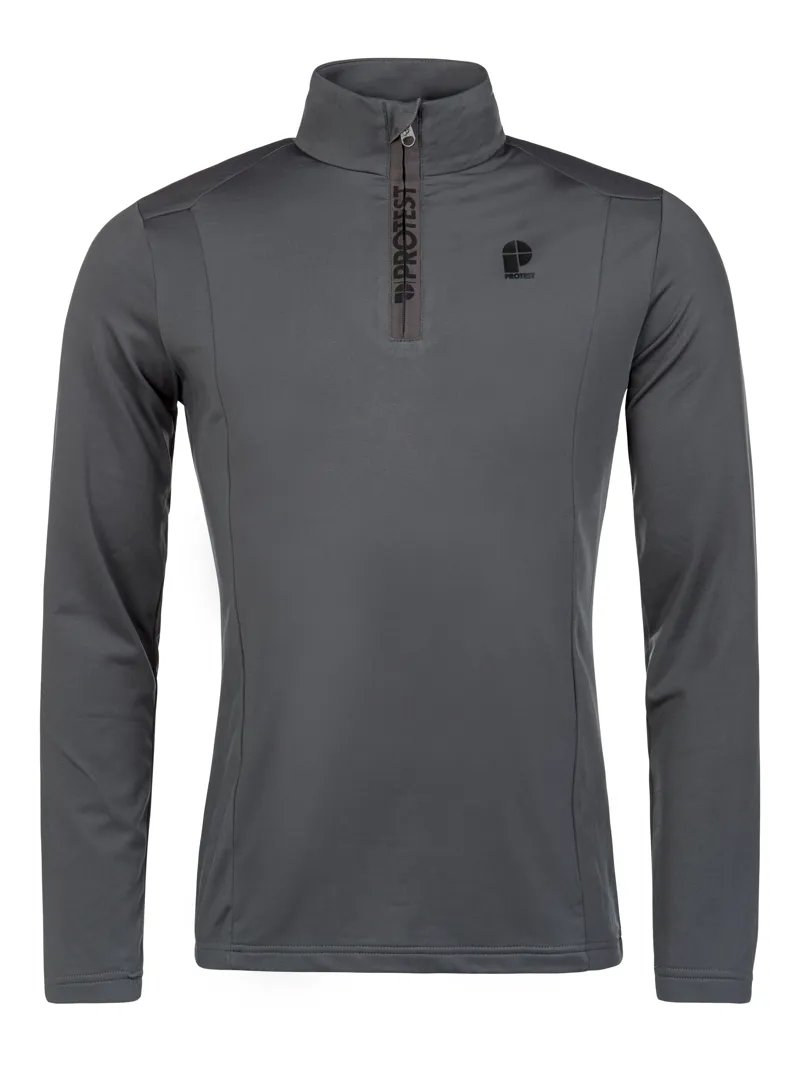 Protest Willowy Stretch 1/4 Zip Mens Fleece Top In Asphalt