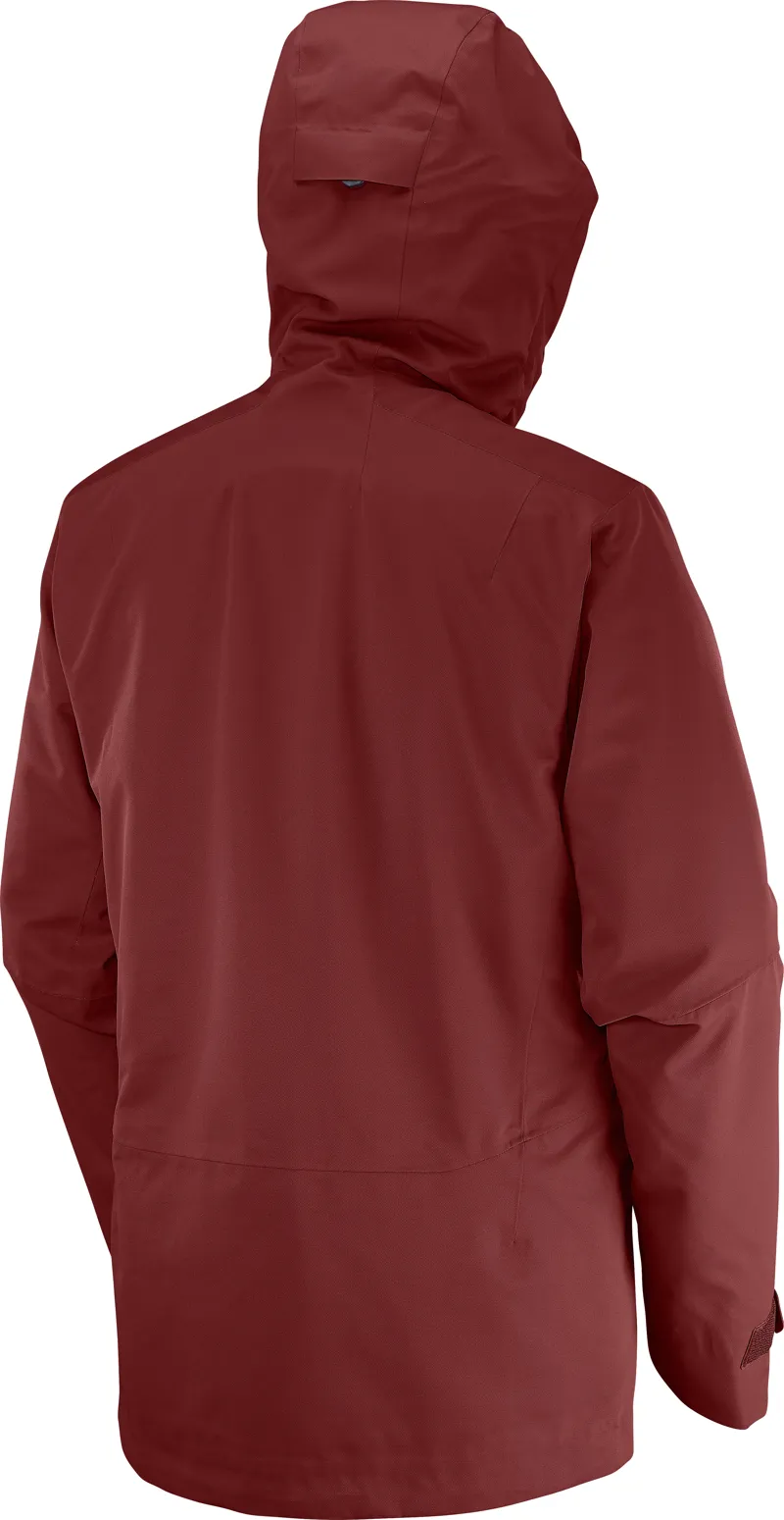 Salomon Men QST Guard Ski Jacket in Brique X The Ski Shop