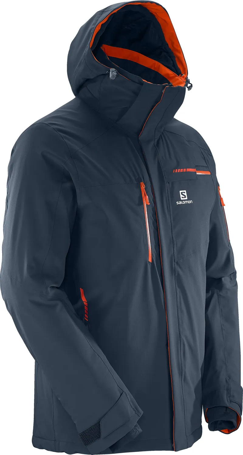 Salomon Mens Brilliant Ski Jacket in Big Blue X The Ski Shop