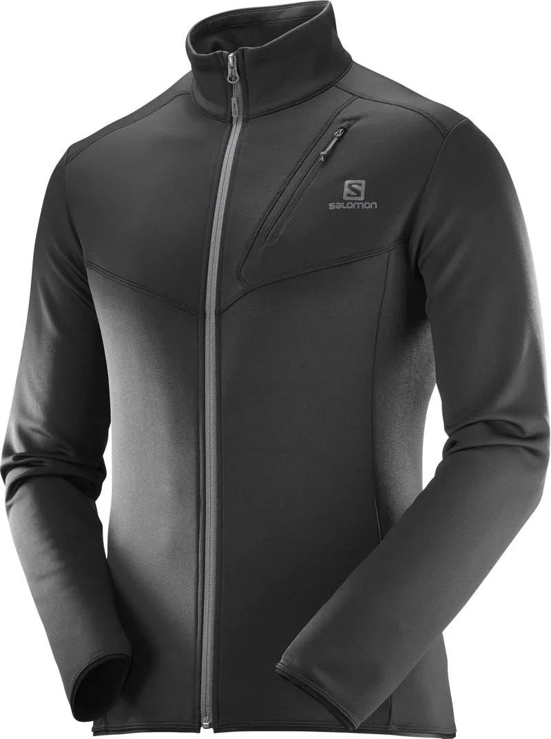 Salomon Discovery FZ Full Zip Mens Layer in Black