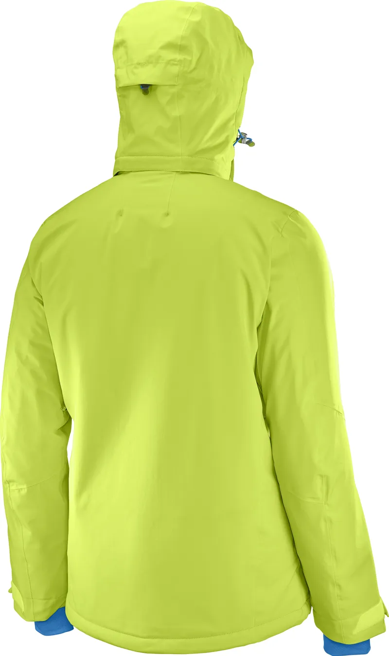 Salomon Brilliant Mens Ski Jacket In Acid Lime The Ski Shop