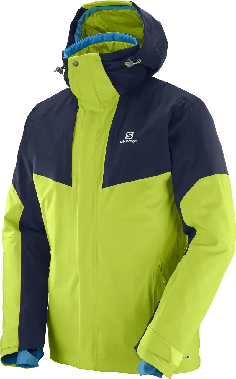 Salomon Icerocket Mens Ski Jacket In Acid Lime The Ski Shop